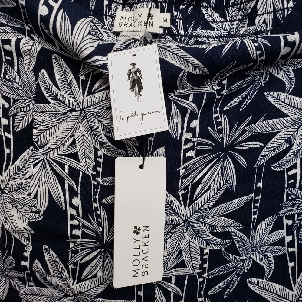 Palm Print Wide Leg Pants - Picture 4 of 4